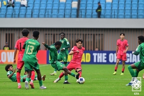 한국과 사우디의 대회 4강전 경기 모습. [대한축구협회 제공]