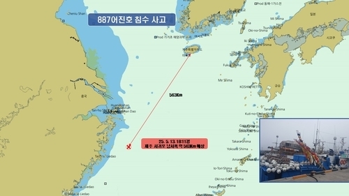 제주 서귀포 남서쪽 해상서 어선 침몰 [제주지방해양경찰청 제공]