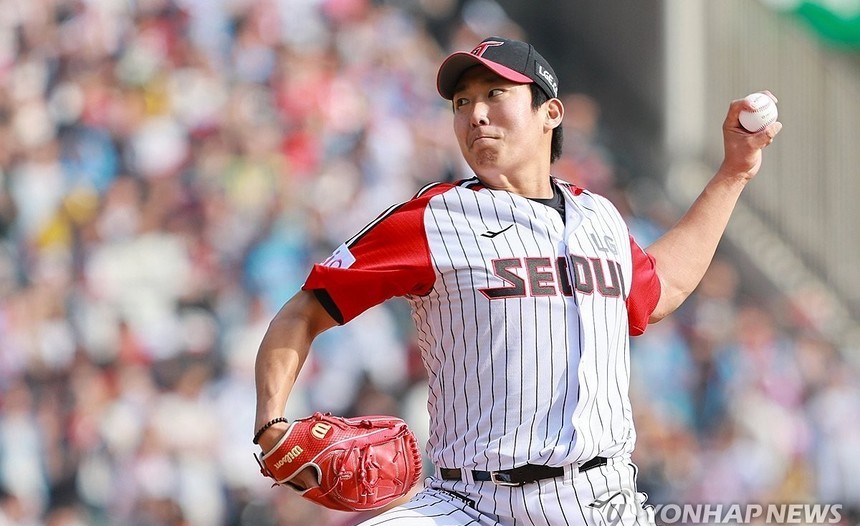LG 손주영, 7이닝 무실점 쾌투… 시즌 첫 승 신고