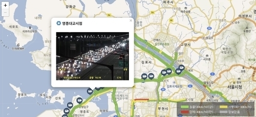 영종도 불꽃축제 후폭풍…인천공항고속도로 '서울 방향' 극심한 정체